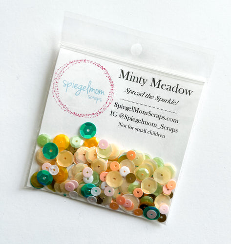 Spiegelmom Scraps Sequins : Minty Meadow