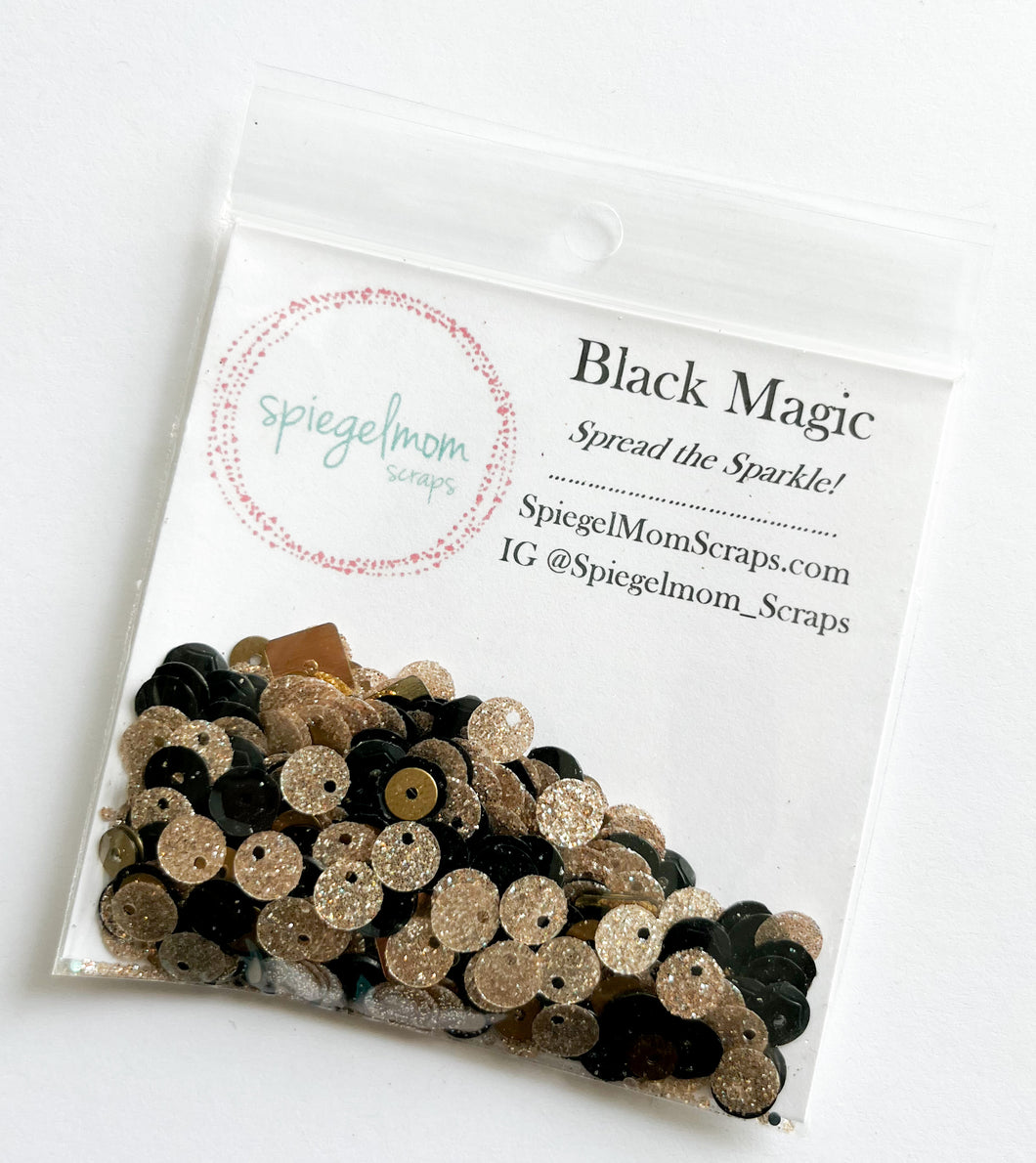 Spiegelmom Scraps Sequins : Black Magic